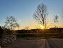 Sunset over the farm