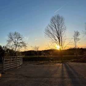 Sunset over the farm