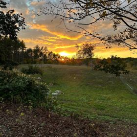 Sunset over the farm